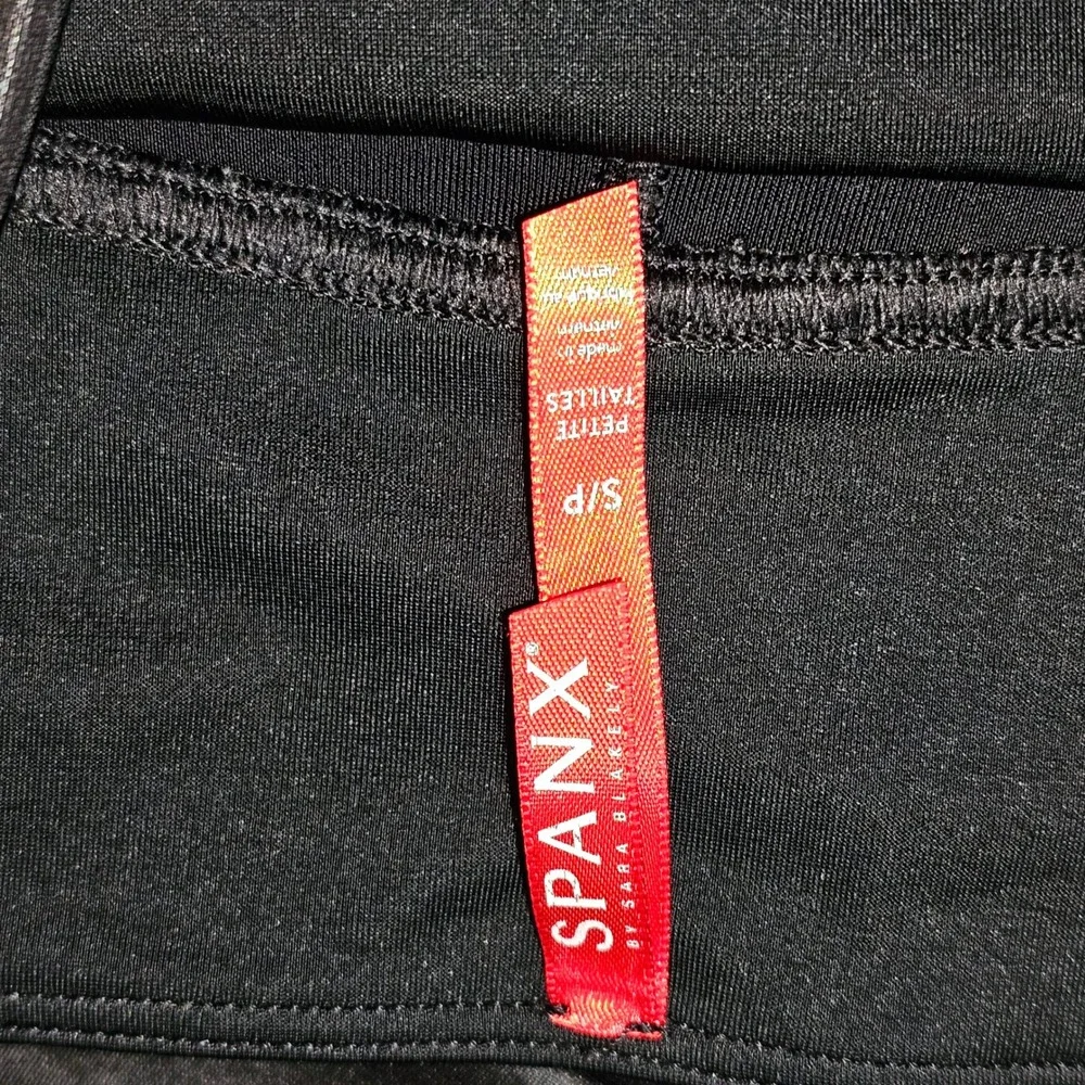 Spanx Womens Black Faux Leather Leggings Small‎
